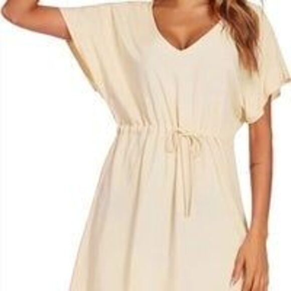 swim cover-up shirt dress style - Picture 1 of 3